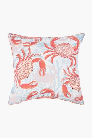 Printed Dunbar Crabs Scatter Cushion, 50x50cm