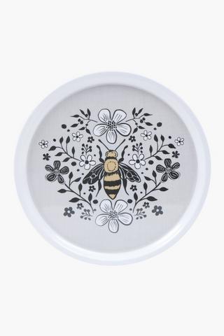 Bee Round Melamine Tray