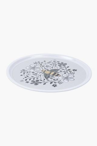 Bee Round Melamine Tray