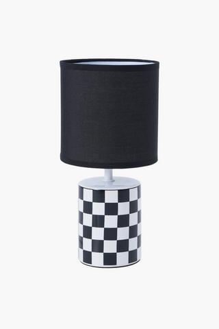 Ceramic Check Lamp Set