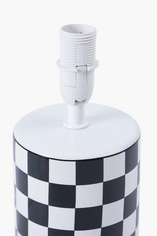 Ceramic Check Lamp Set