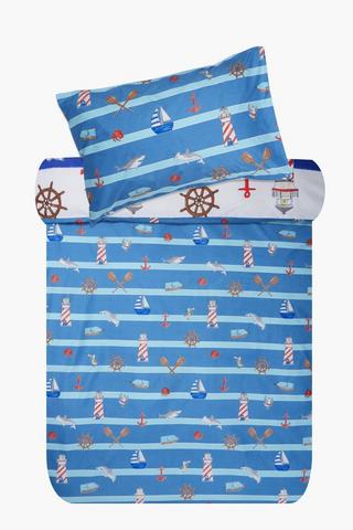 Soft Touch Billy Nautical Reversible Duvet Cover Set
