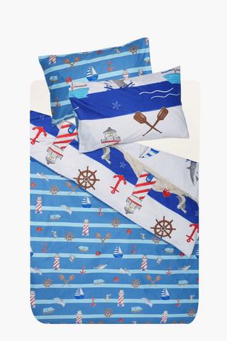 Soft Touch Billy Nautical Reversible Duvet Cover Set