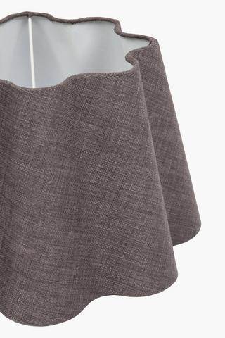 Dublin Tapered Scallop Lamp Shade, 25x22cm