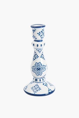 Delft Dinner Candle Holder, 10x20cm