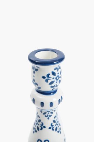 Delft Dinner Candle Holder, 10x20cm