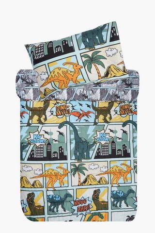 Soft Touch Hardy Comic Dino Comforter Set