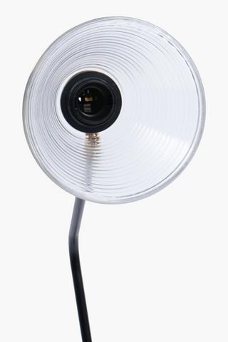 Glass Fluted Kempton Desk Lamp, E27