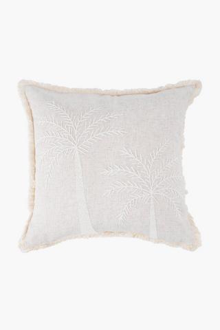 Embroidered Palms Scatter Cover Only, 50x50cm
