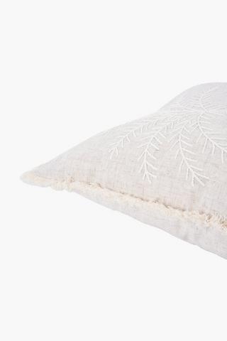 Embroidered Palms Scatter Cover Only, 50x50cm