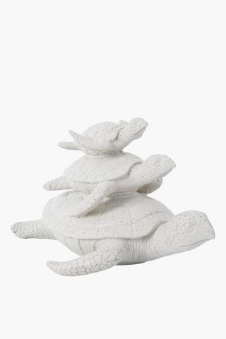 Stacked Turtle Statue, 13.5x21.5cm