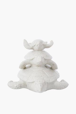 Stacked Turtle Statue, 13.5x21.5cm