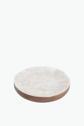 Pearlised Candle Plate, 11cm