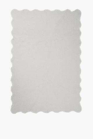 Boucle Scalloped Rug, 120x180cm