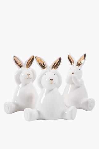 Assorted Ceramic Bunny Statue, 6x11cm