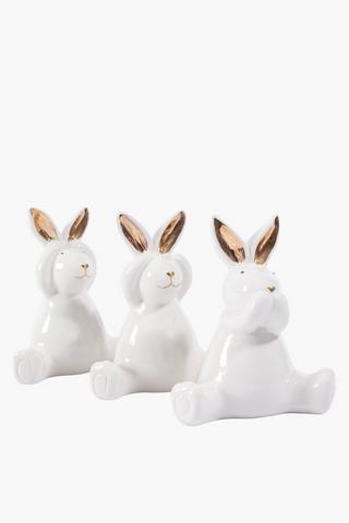Assorted Ceramic Bunny Statue, 6x11cm