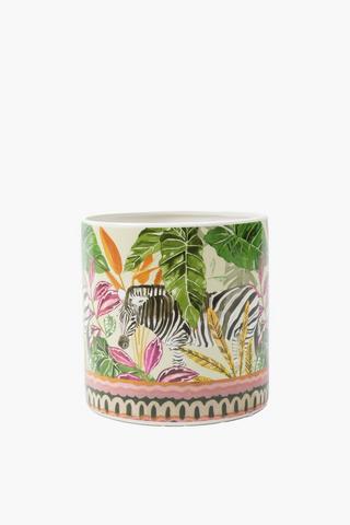 Sandburg Zebra Planter, 18x18cm