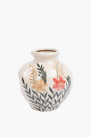 Hand Painted Ceramic Vase, 21x23cm