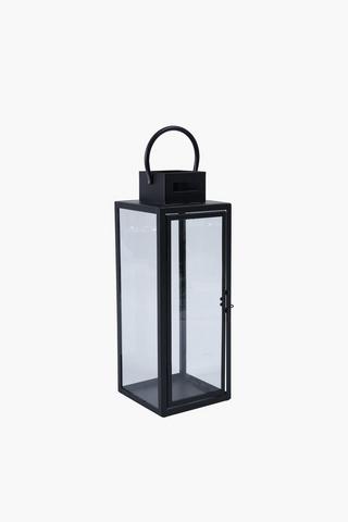 Urban Metal And Glass Lantern, 40cm