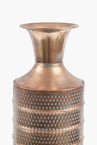 Ribbed Metal Bottle Vase, 97cm