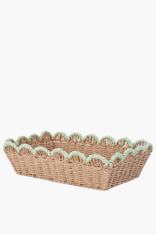 Scalloped Paper Weave Tray
