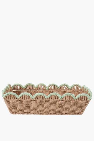 Scalloped Paper Weave Tray