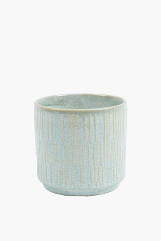 Stripe Mocha Planter, 13x13cm