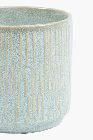 Stripe Mocha Planter, 13x13cm
