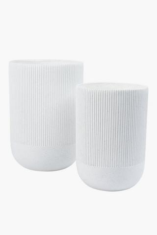 Ribbed Tower Planter, 35x50cm