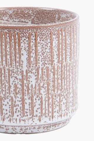 Stripe Mocha Planter, 13x13cm