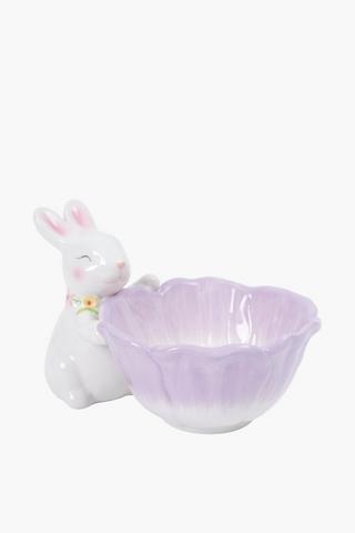Bunny Flower Trinket Bowl, 18x12cm