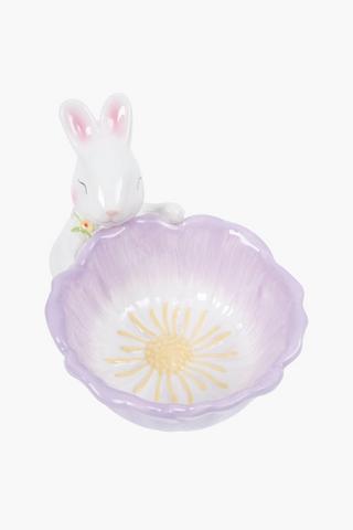 Bunny Flower Trinket Bowl, 18x12cm