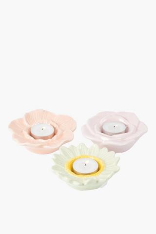 Assorted Daisy Tealight Holder, 10x4.5cm