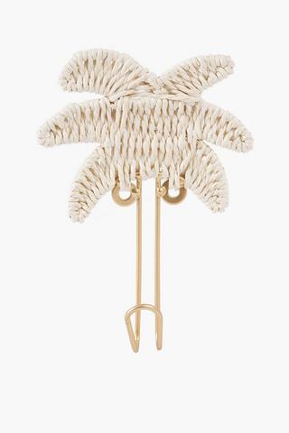 Woven Palm Single Hook, 8x14cm