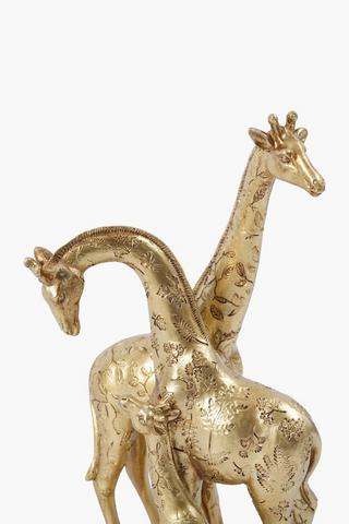 Giraffe Family Statue, 15.5x31cm