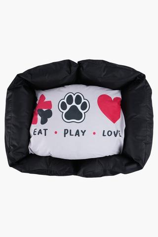 Waterproof Pet Bed Love Eat Bark