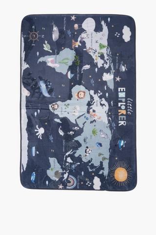 Worldmap Rug, 70x110cm