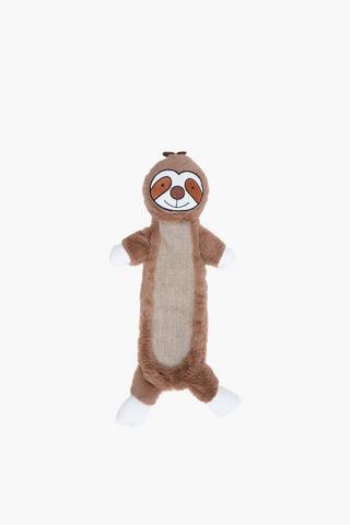 Linen Crinkly Sloth Pet Toy