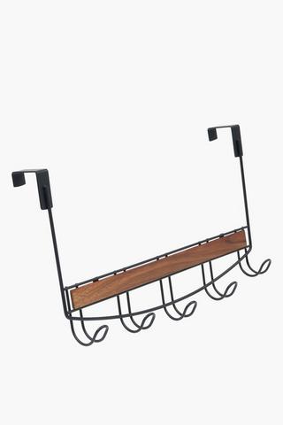 Elsa Wooden Powder Coated Over The Door 5 Hook