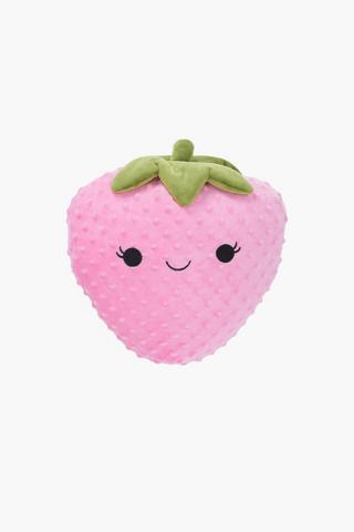 Shaped Strawberry Bobble Cushion