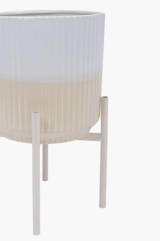 Standing Glazed Planter, 21x50cm