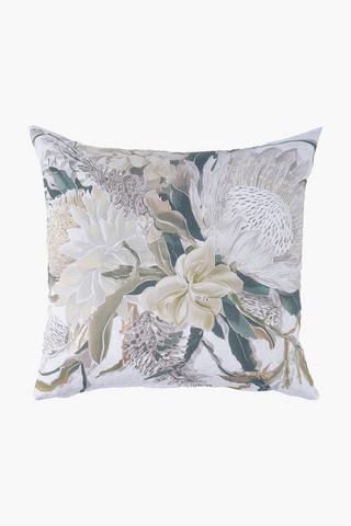 Printed Esme Protea Scatter Cover Only, 60x60cm