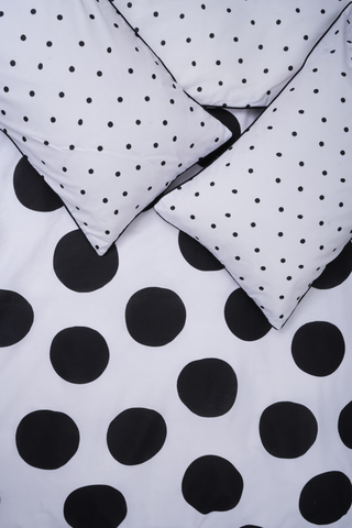 Polycotton Polka Dot Reversible Duvet Cover Set