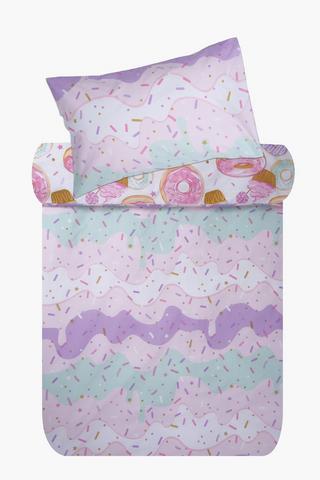 Luna Donut Sprinkle Polycotton Reversible Duvet Cover Set