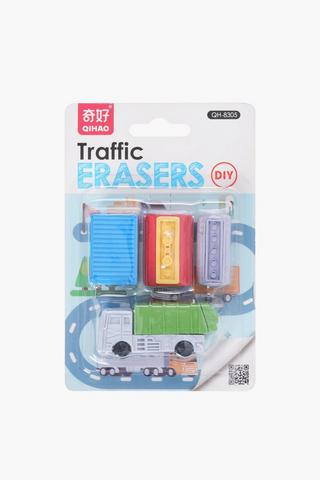 Assorted Traffic Bus Eraser