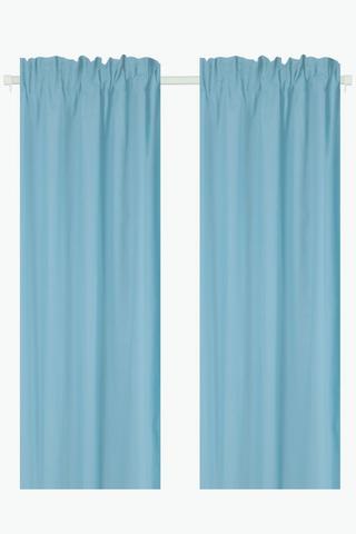 2 Pack Taped Soft Touch Curtain, 150x218cm