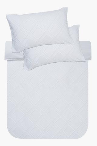 Soft Touch Clipped Diamond Duvet Cover Set