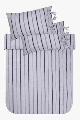 Premium Cotton Cary Coast Stripe Duvet Cover Set