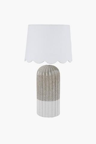 Ceramic Ribbed Miami Lamp Set, E14