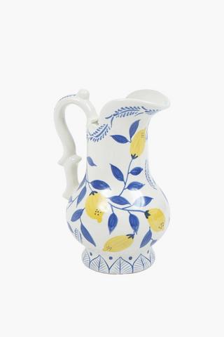 Lemon Leaf Jug Vase, 16x21cm